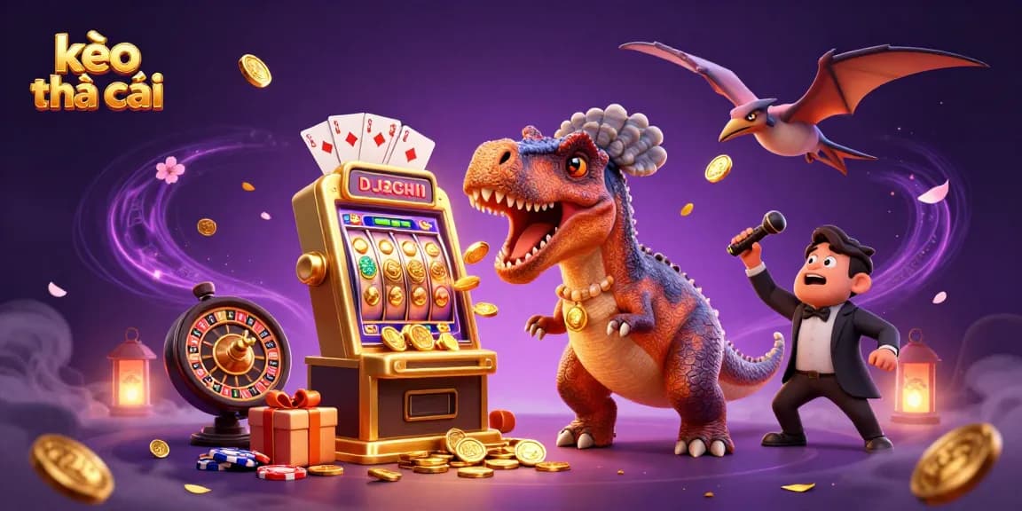 Experience thrilling wins at kèo nhà cái with cartoon characters in a dynamic casino scene.