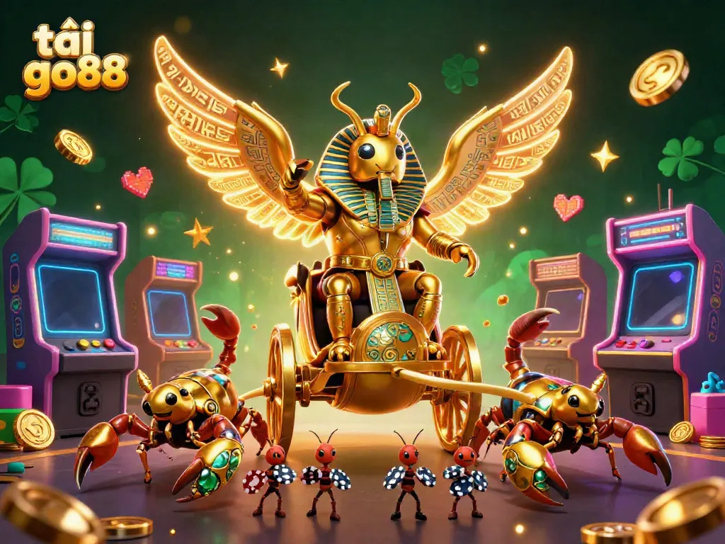 Engage with tải go88 on a colorful and vibrant gaming scene filled with dynamic characters and casino elements.