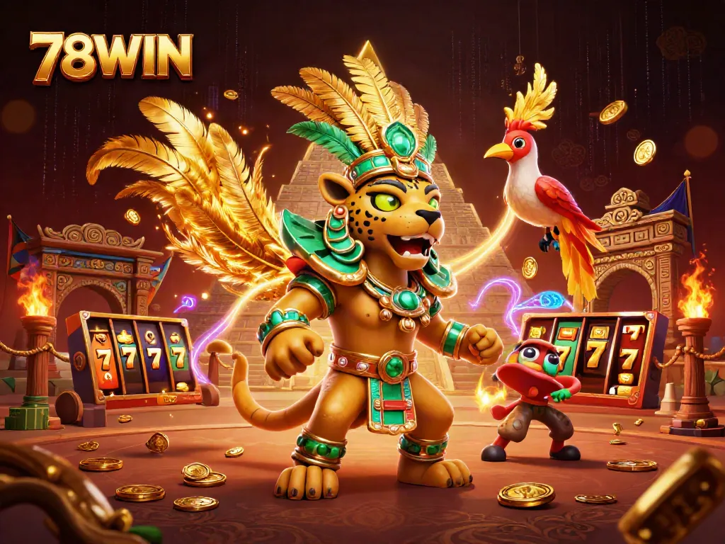 Spin reels with 78WIN's vibrant Mayan casino heroes as they reveal jackpot treasures.
