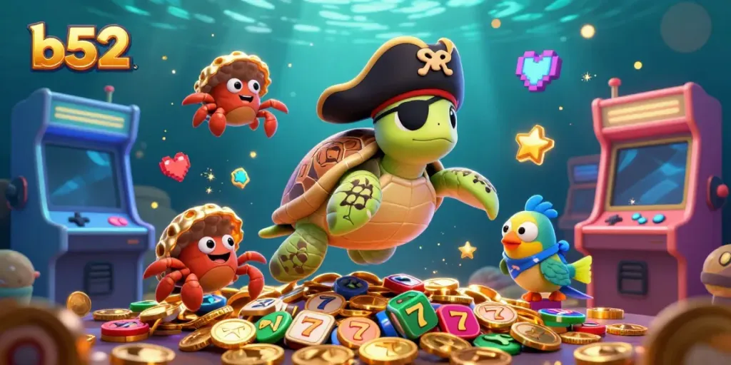 Select your winning adventure in the b52 gaming world with colorful slot reels and arcade attractions