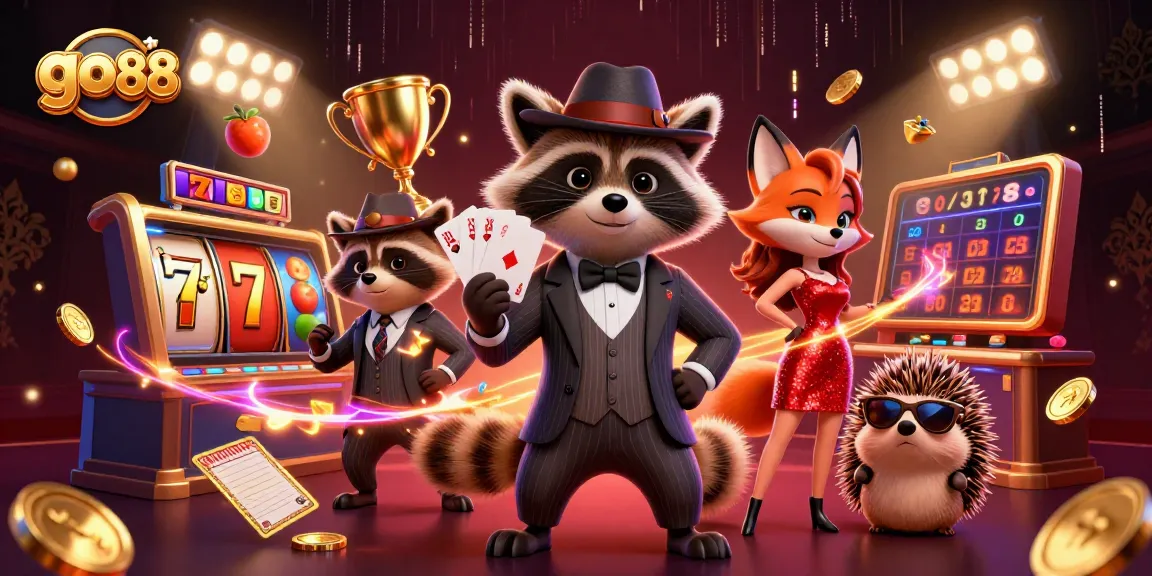 Experience the excitement of go 88 with a royal flush in a vibrant casino scene.