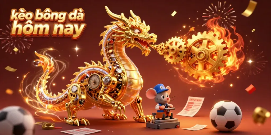 Experience kèo bóng đá hôm nay with our 3D fantasy scene full of sports betting excitement and vibrant visuals.