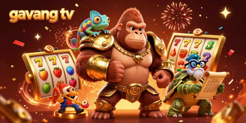 Engage in thrilling gambling at gavang tv with iconic characters and vibrant casino elements.