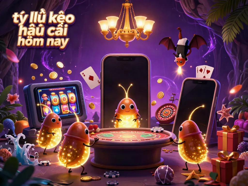 Experience the thrill of tỷ lệ kèo nhà cái hôm nay with vibrant casino vibes illuminated by glowworms.
