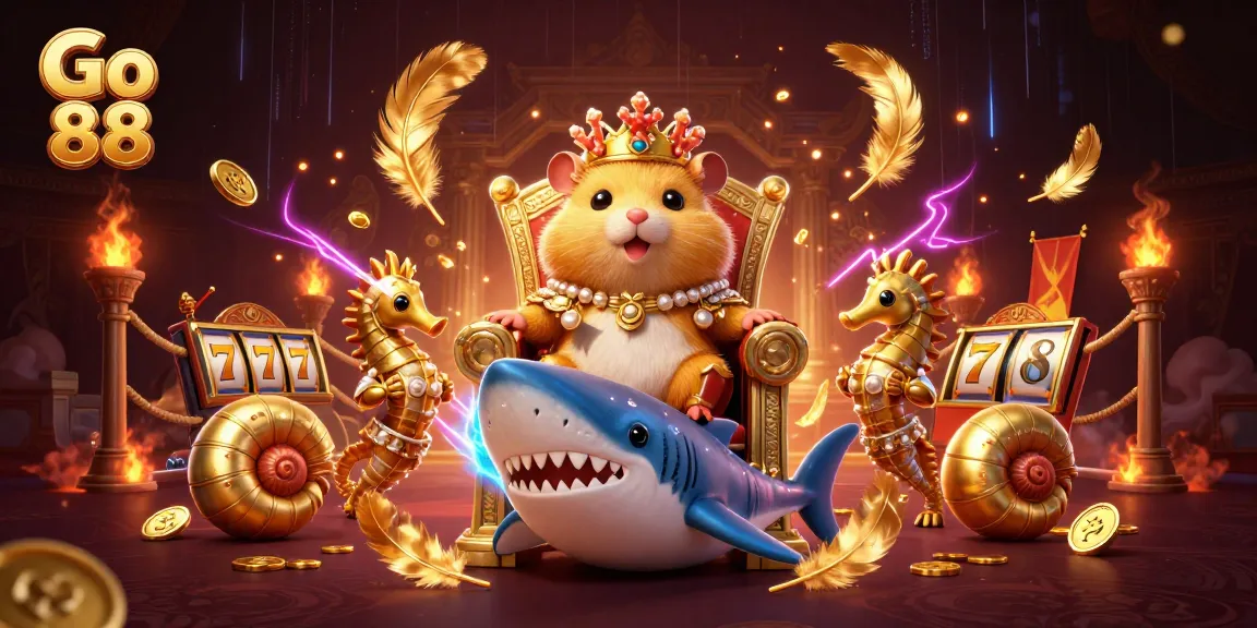 Win big at Go 88 with vibrant slot games and captivating casino energy in this thrilling illustration.