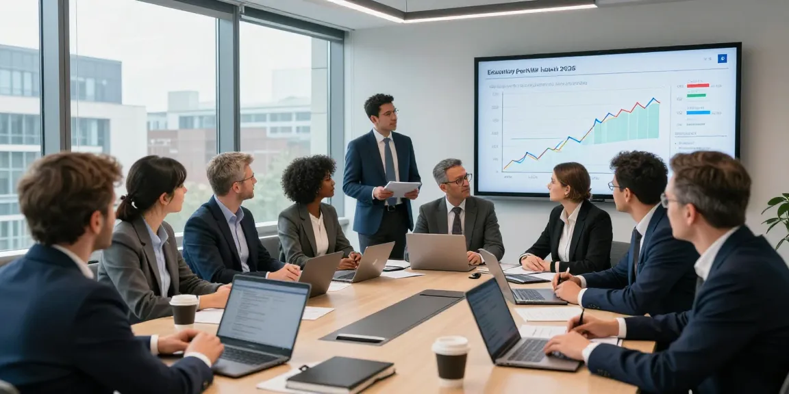 Team analyzing uk electricity price per kwh april 2026 in a modern office setting, showcasing collaborative energy market discussion.