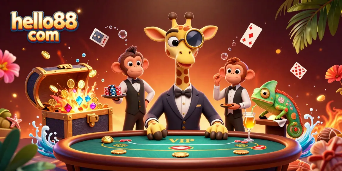 Experience high-stakes action at hello88 com with a lively 3D casino scene full of excitement.