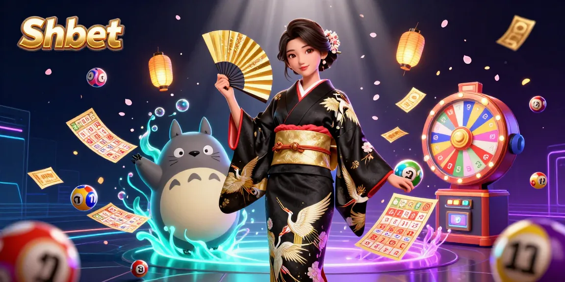 Experience Shbet's vibrant casino world filled with dynamic lottery elements and elegant characters.