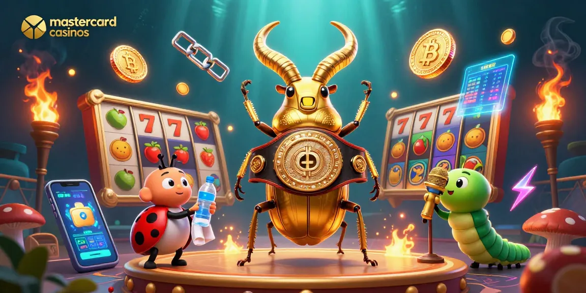 Engage with mastercard casinos through vibrant gaming action in a dynamic, illustrated scene.