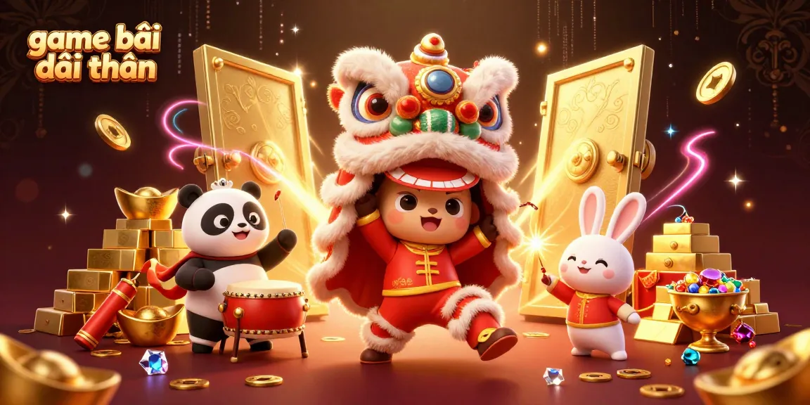 Experience thrilling wins with game bài đổi thưởng in a vibrant 3D casino scene filled with fortune symbols.
