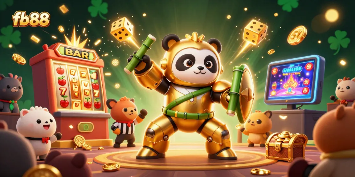 Join the excitement at fb88 with this vibrant 3D casino scene featuring thrilling games and dynamic elements.