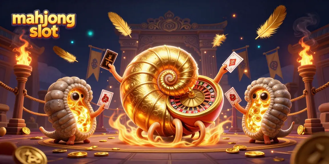 Experience thrilling mahjong slot gameplay with a mythical nautilus and vibrant casino elements!