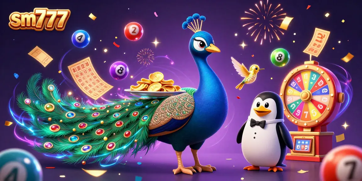 Experience the excitement of sm777 with a vibrant 3D casino scene showcasing colorful elements and characters.