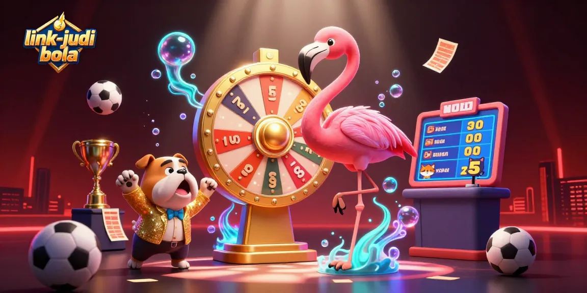 Engage in thrilling sports betting with link-judi-bola's dynamic gaming scene featuring vibrant characters.